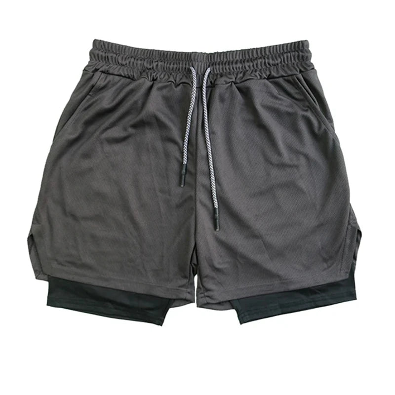 Men’s Multi-Pocket Fitness & Running Shorts – Casual Beach & Sports